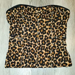 WHNM cheetah print bustier.